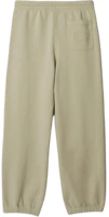 Lookbook Burberry Solid Elastic Waist Knit Sweatpants with Knight Patch - Moss Green 80946311