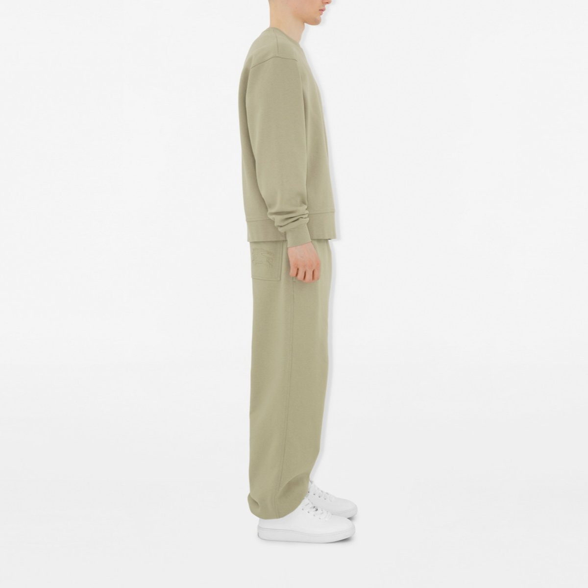 Details for Burberry Seluar Knit Pinggang Elastik dengan Patch Knight - Hijau Lumut 80946311