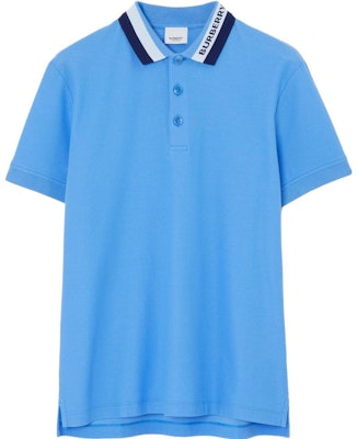 Burberry Solid Logo Collar Polo Shirt in Azure Blue. 80701701 Buy Burberry Solid Logo Collar Polo Shirt in Azure Blue. 80701701