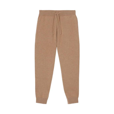Burberry Solid Logo Embroidered Jogger Knit Sweatpants - Camel. 80609081