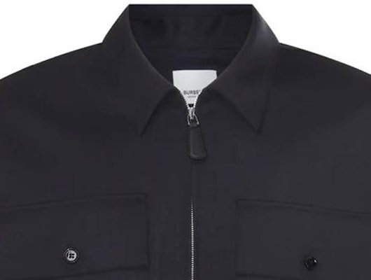Burberry Solid Logo Zip-Up Navy Shirt 80709711 Purchase Burberry Solid Logo Zip-Up Navy Shirt 80709711