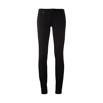 Burberry Solid Low Waist Button Pocket Jeans Black 3946595