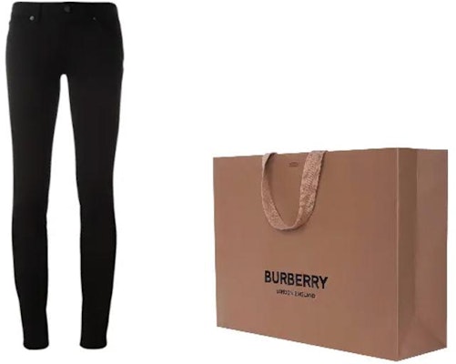 Burberry Solid Low Waist Button Pocket Jeans Black 3946595 Lookbook Burberry Solid Low Waist Button Pocket Jeans Black 3946595