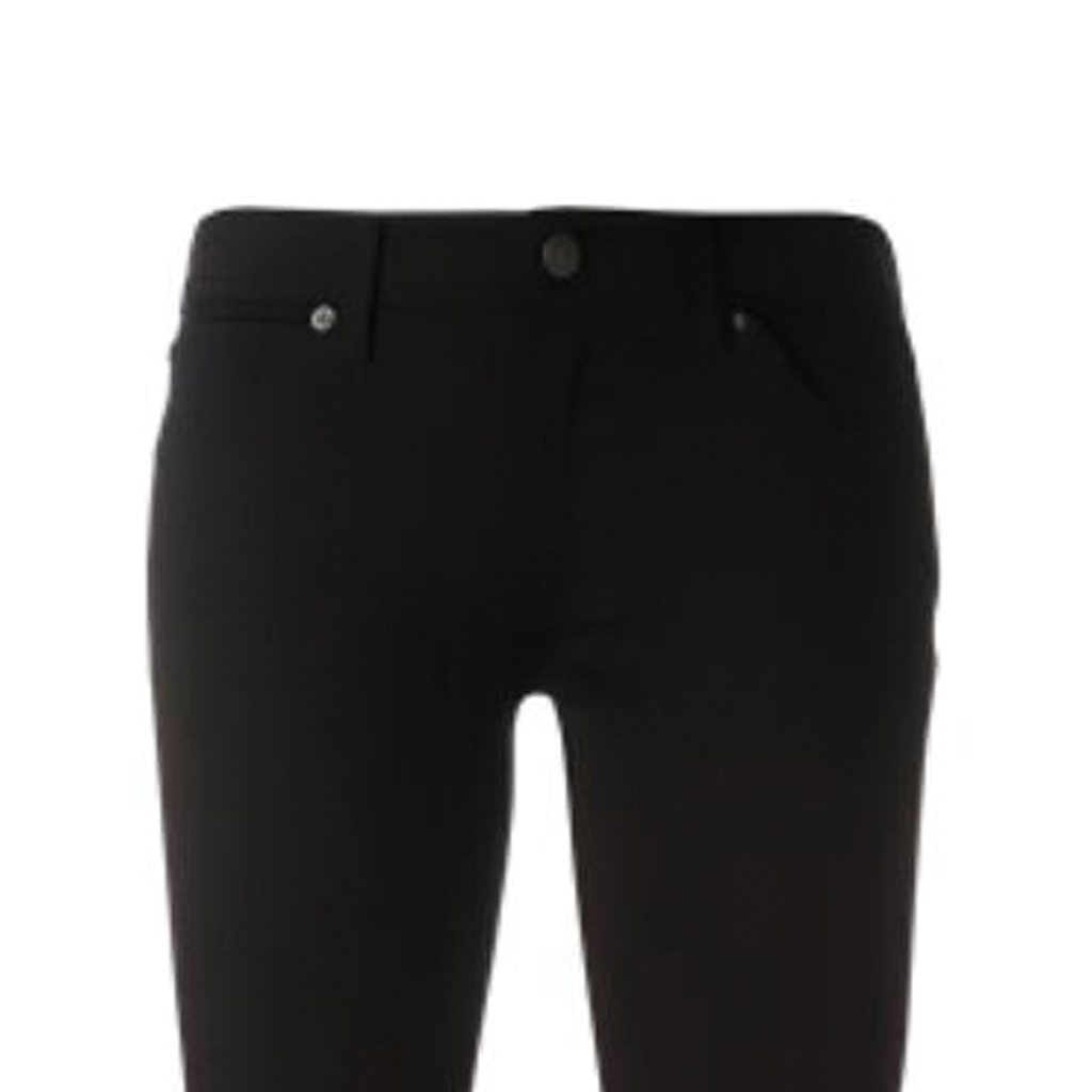 Cheap Burberry  Solid Low Waist Button Pocket Jeans Black 3946595