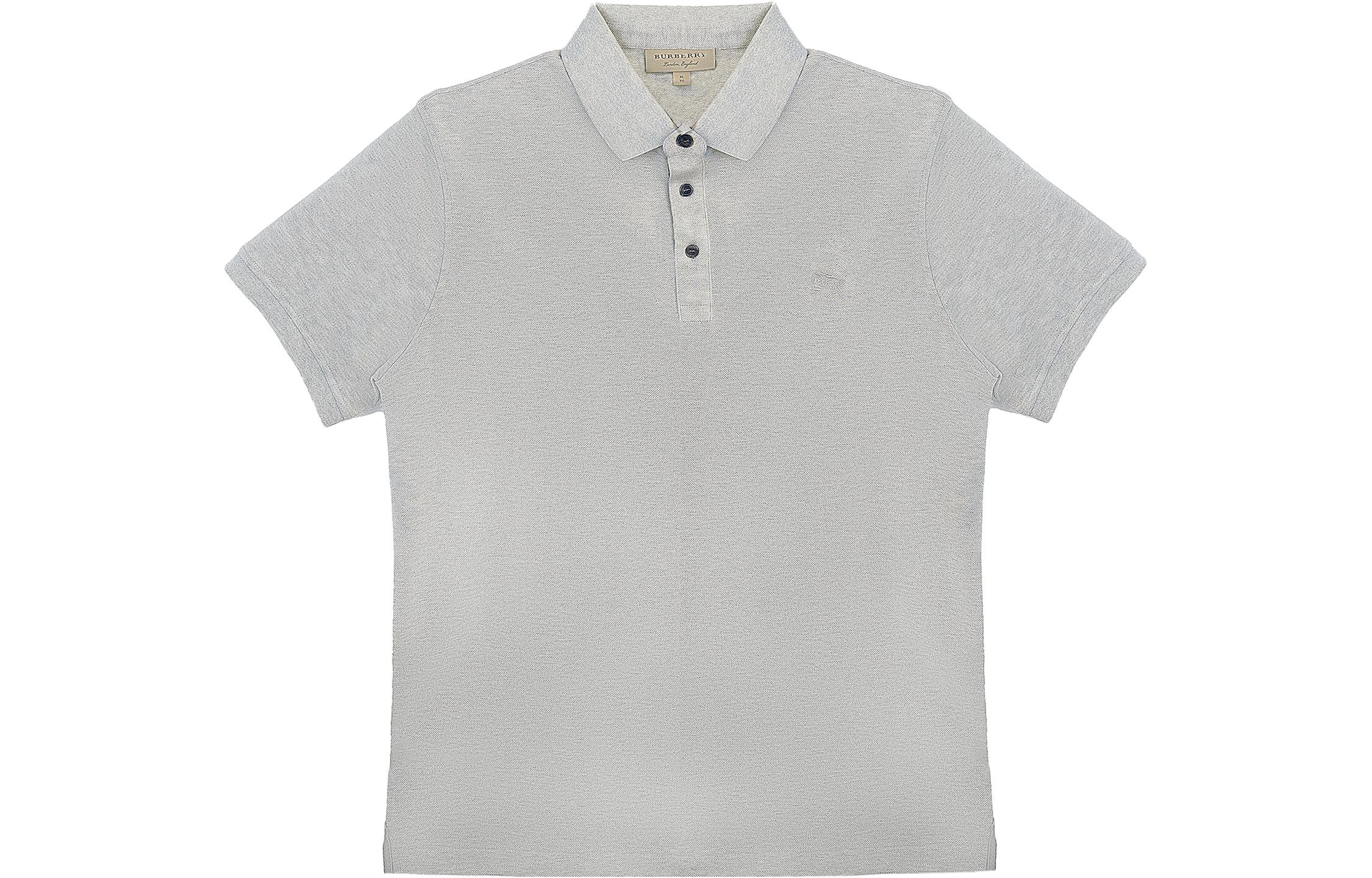 Burberry  Solid Pullover Polo Shirt in Gray. 80362751 圖 2