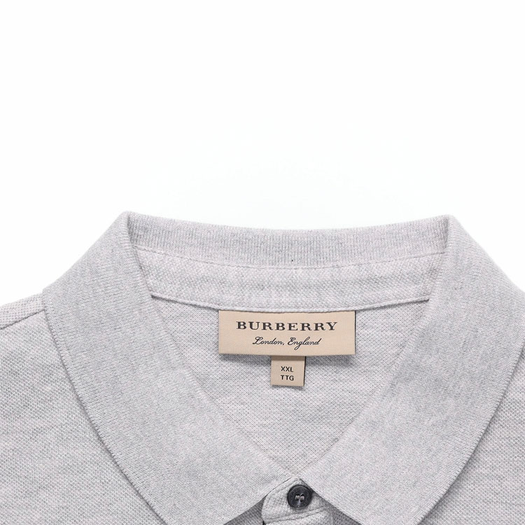 Burberry  Solid Pullover Polo Shirt in Gray. 80362751 圖 5