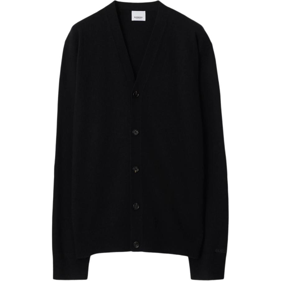 Burberry  Solid V-Neck Single-Breasted Knit Cardigan Black 80911831