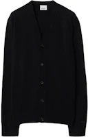 Order Burberry Solid V-Neck Single-Breasted Knit Cardigan Black 80911831