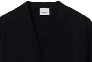 Lookbook Burberry Solid V-Neck Single-Breasted Knit Cardigan Black 80911831