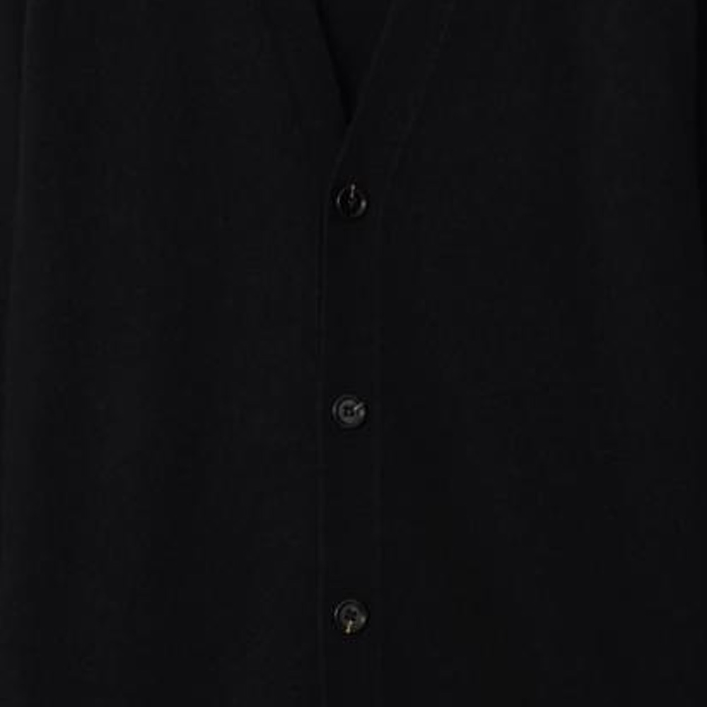 Shop Burberry Cárdigan de Punto Negro con Cuello en V y Botonadura Simple 80911831