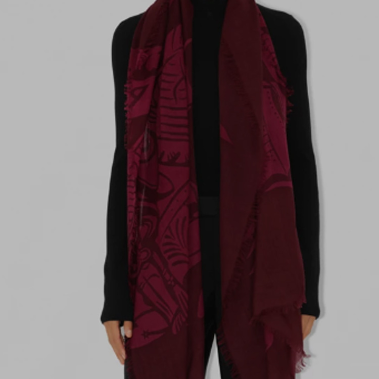 Burberry  Solid Wool Knit Scarf in Red 80990931 圖 3