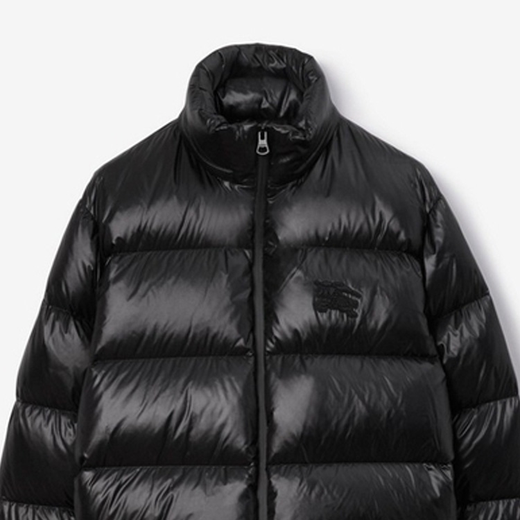 Burberry  Solid Zip-Up Stand Collar Jacket in Black. 80713711 圖 6