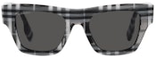 Lookbook Burberry Square Sunglasses Black/White Stylish Modern Versatile Design. BE4360399487