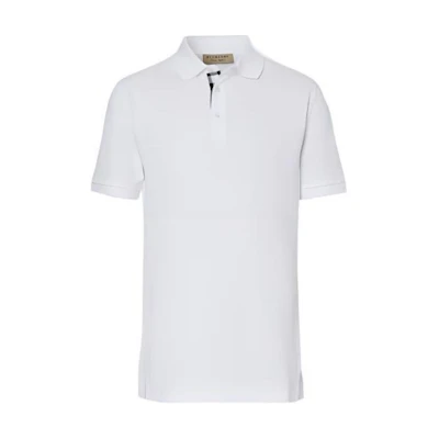 Burberry SS22 White Solid Buttoned Collar Short-Sleeve Polo Shirt 80362761