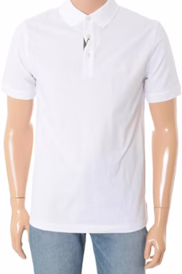 버버리 SS22 화이트 솔리드 버튼 칼라 반팔 폴로 셔츠 80362761 Lookbook 버버리 SS22 화이트 솔리드 버튼 칼라 반팔 폴로 셔츠 80362761