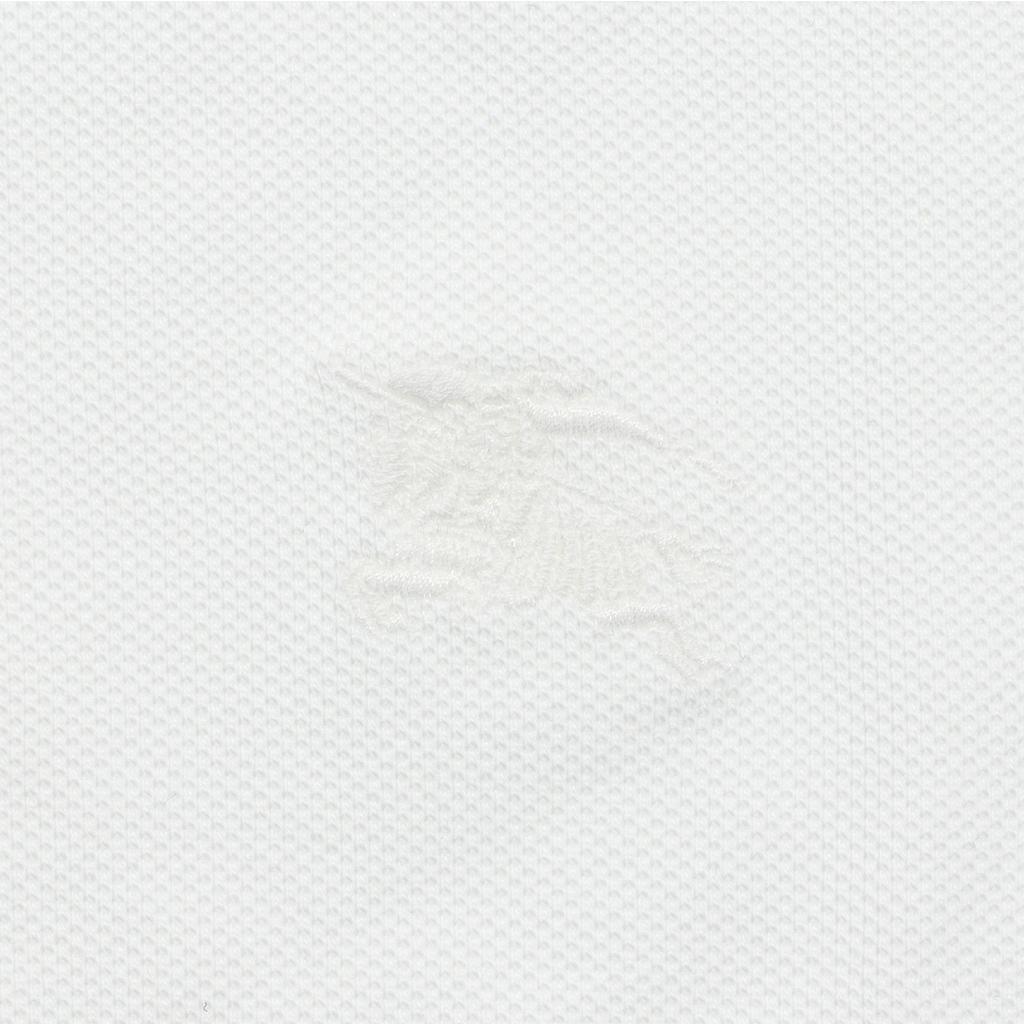 Details for 버버리 SS22 화이트 솔리드 버튼 칼라 반팔 폴로 셔츠 80362761