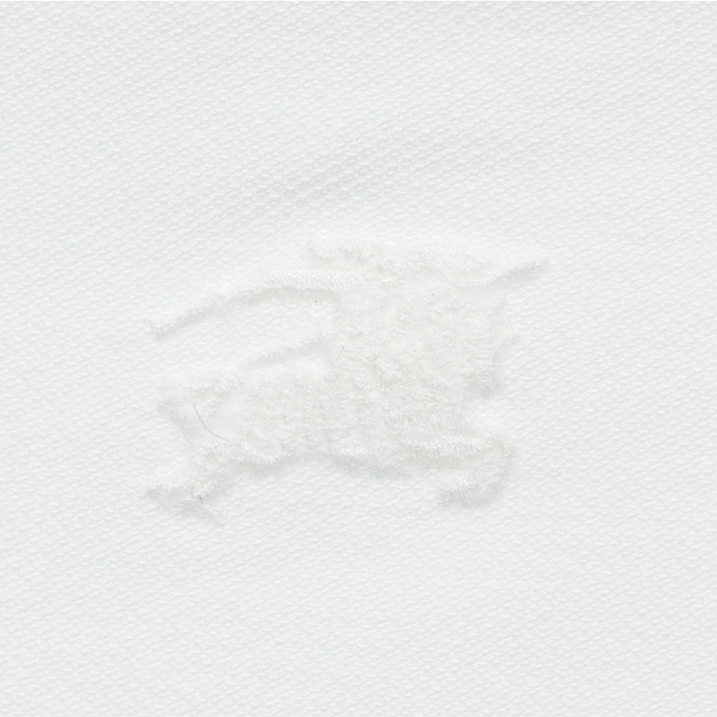 Sizing 버버리 SS22 화이트 솔리드 버튼 칼라 반팔 폴로 셔츠 80362761