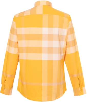 버버리 SS23 체크 싱글브레스티드 긴소매 셔츠 메리골드 옐로우 80659741 Lookbook 버버리 SS23 체크 싱글브레스티드 긴소매 셔츠 메리골드 옐로우 80659741