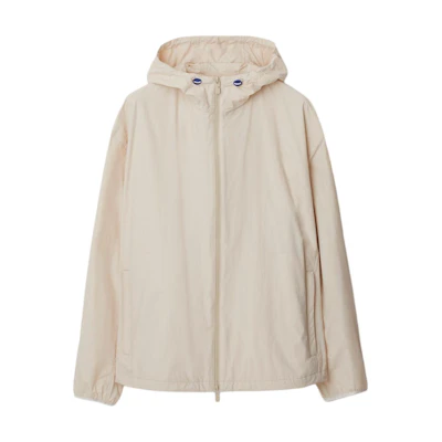 Burberry SS24 Beige Solid Zip-Up Hoodie Long-Sleeve Jacket. 80805061