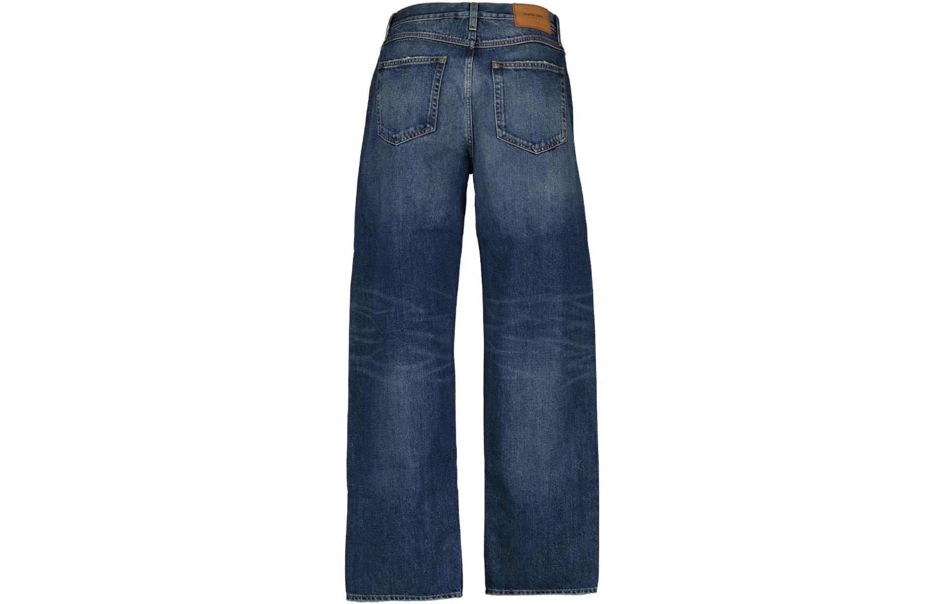 Burberry  Straight-Leg Button-Fly Loose Jeans - Blue 80718021 圖 3