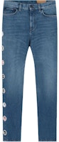 Burberry Straight-Leg Jeans Blue with Side Pocket and Cap Decoration. 45590601 Burberry Straight-Leg Jeans Blue with Side Pocket and Cap Decoration. 45590601