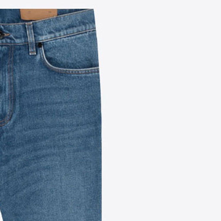 Shop 버버리 스트레이트 핏 청바지 블루 사이드 포켓 및 캡 장식. 45590601