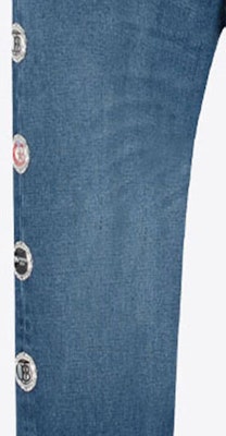 버버리 스트레이트 핏 청바지 블루 사이드 포켓 및 캡 장식. 45590601 Purchase 버버리 스트레이트 핏 청바지 블루 사이드 포켓 및 캡 장식. 45590601