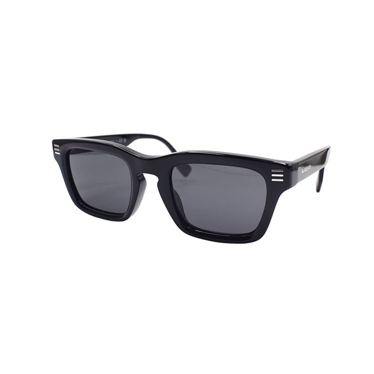 BURBERRY  Stripe Square Sunglasses in Black/Dark Gray Stylish Urban Design. B4403-F-3001/87 圖 2