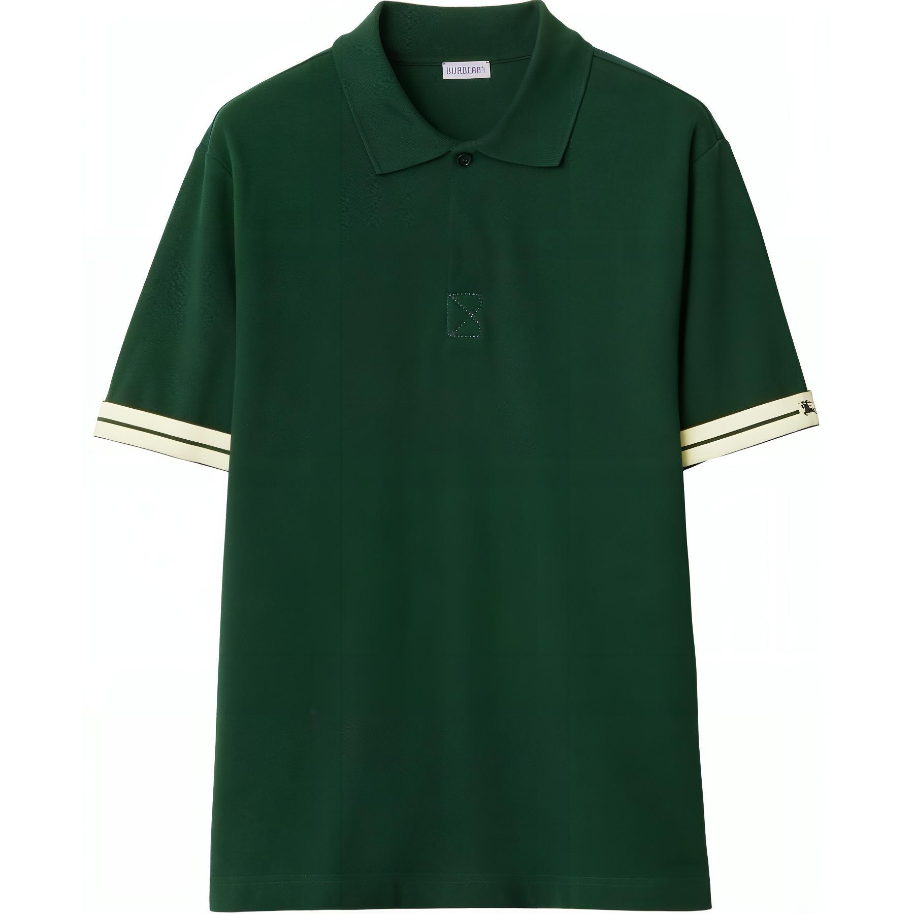 Burberry  Striped Casual Short-Sleeve Polo Shirt Ivy Green. 80821261