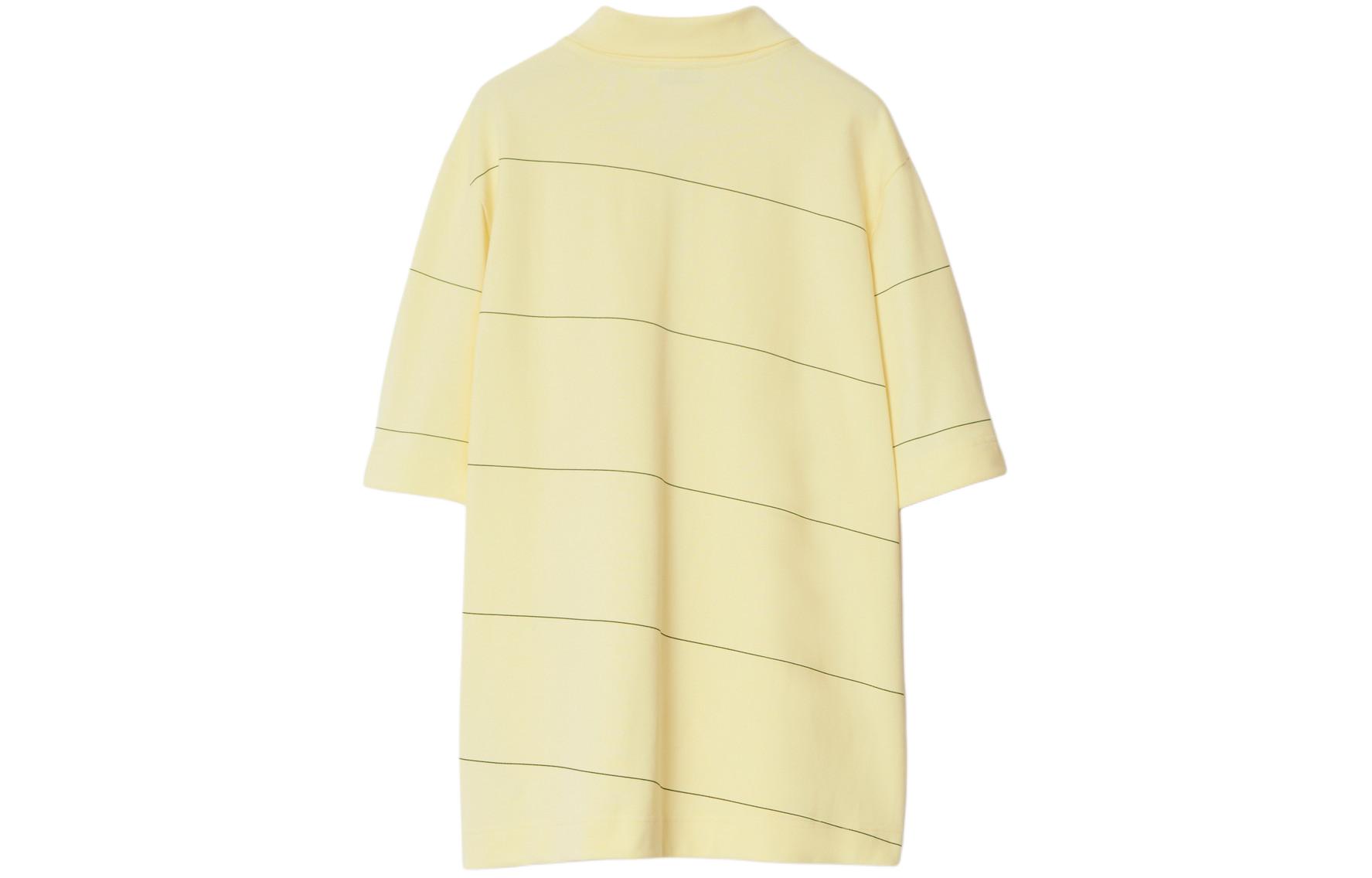 Burberry  Striped Embroidered Cotton Polo Shirt Yellow Short Sleeve. 80837191 圖 3