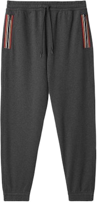 Pantalones Jogger de Punto Rayado Burberry con Cordón en Gris Oscuro. 80878701 Buy Pantalones Jogger de Punto Rayado Burberry con Cordón en Gris Oscuro. 80878701