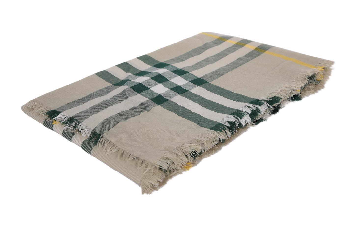 Burberry  Striped Knit Scarf in Light Green 8080099B7311 圖 3