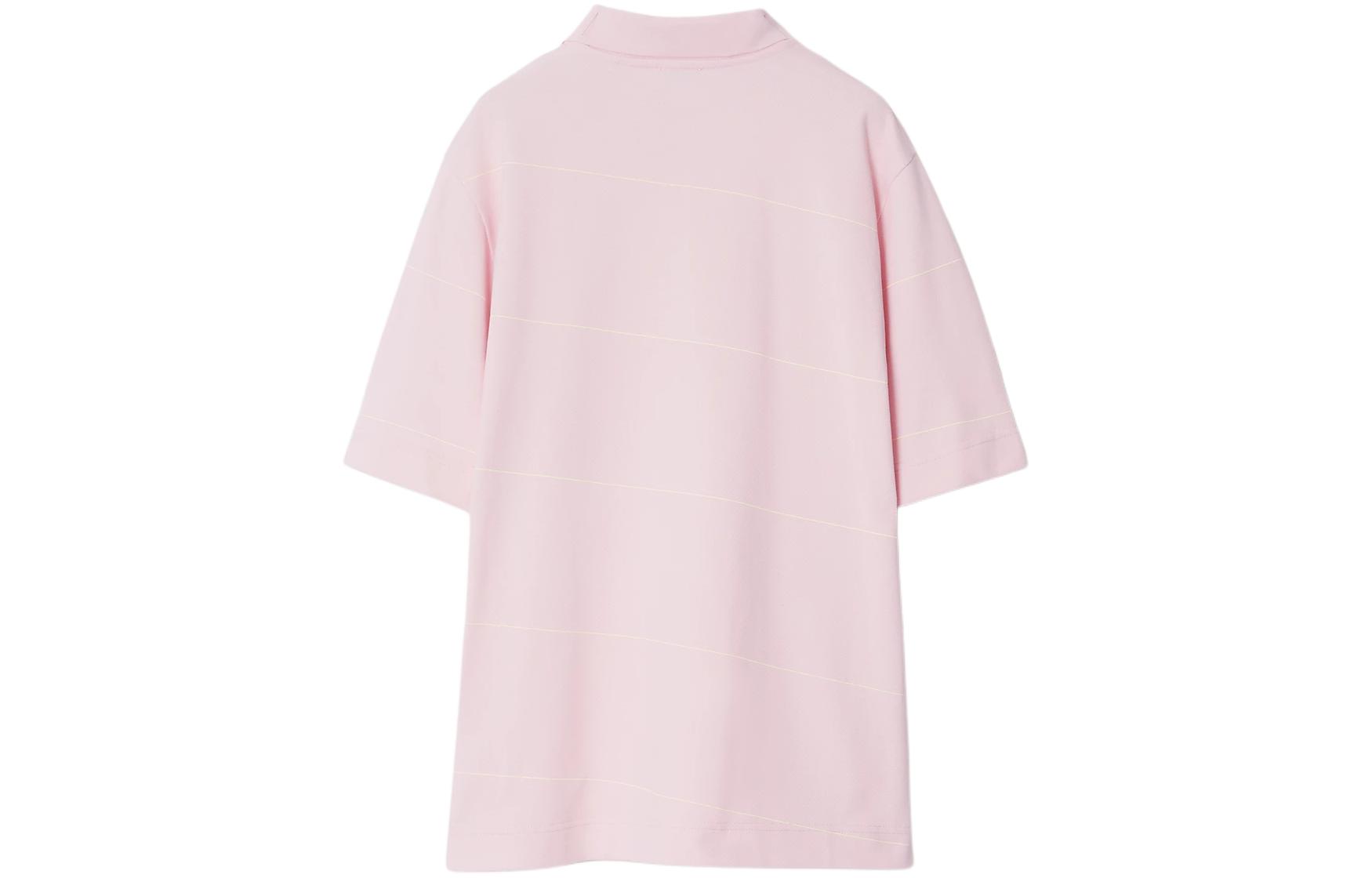 Lookbook Burberry  Striped Logo Embroidered Polo Shirt Dusty Pink. 80837161