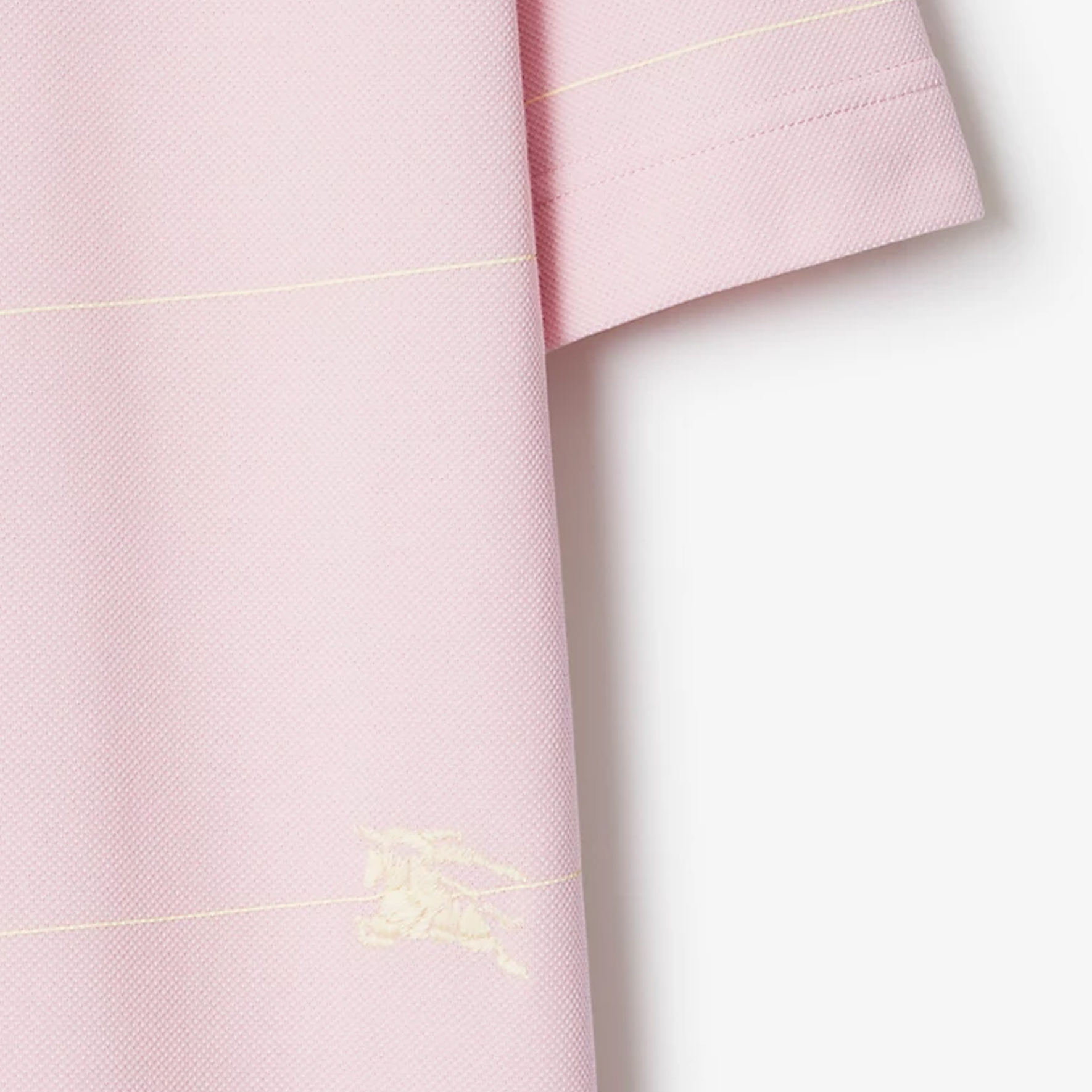Sizing Burberry  Striped Logo Embroidered Polo Shirt Dusty Pink. 80837161