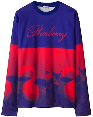 バーバリー スワンプリント ロゴ刺繍 クルーネック 長袖スウェットシャツ 80773341 Buy バーバリー スワンプリント ロゴ刺繍 クルーネック 長袖スウェットシャツ 80773341