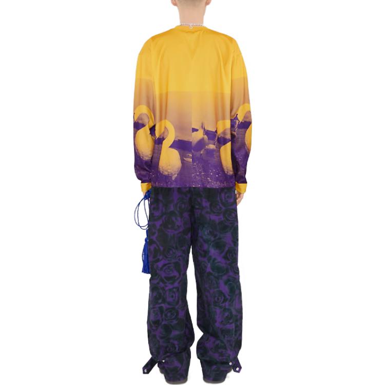 Cheap バーバリー スワンプリント ロゴ刺繍 クルーネック 長袖スウェットシャツ 80773341