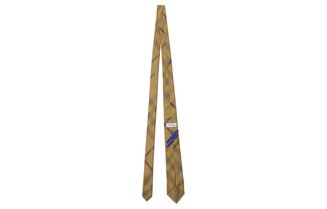 Burberry  Tie with Check Pattern in Yellow Brown. 80834901 圖 3