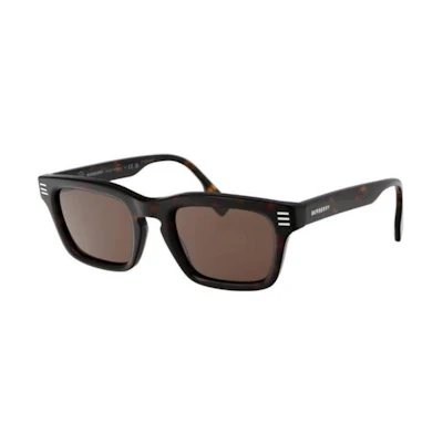 Burberry Tortoiseshell Irregular Acetate Sunglasses with Logo Temples. 0BE4403300273