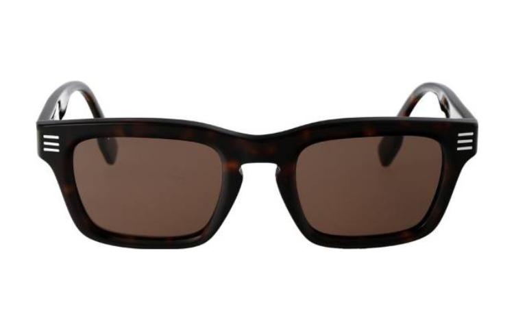 Lookbook 博柏利玳瑁色不规则醋酸太阳镜，带标志镜腿。 0BE4403300273