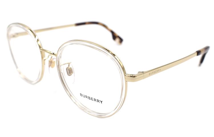 BURBERRY  Transparent Gold Optical Glasses B.LOGO Series Business Style B1358-D 1323