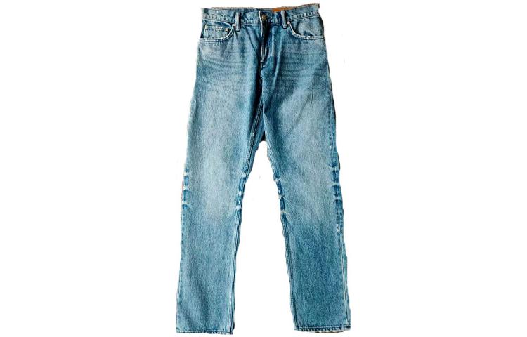 Burberry  Washed Mid-Rise Straight-Leg Blue Jeans Casual Denim 80197661