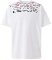 Burberry White Alphabet Print Crew Neck Short Sleeve T-Shirt. 80483231 Burberry White Alphabet Print Crew Neck Short Sleeve T-Shirt. 80483231