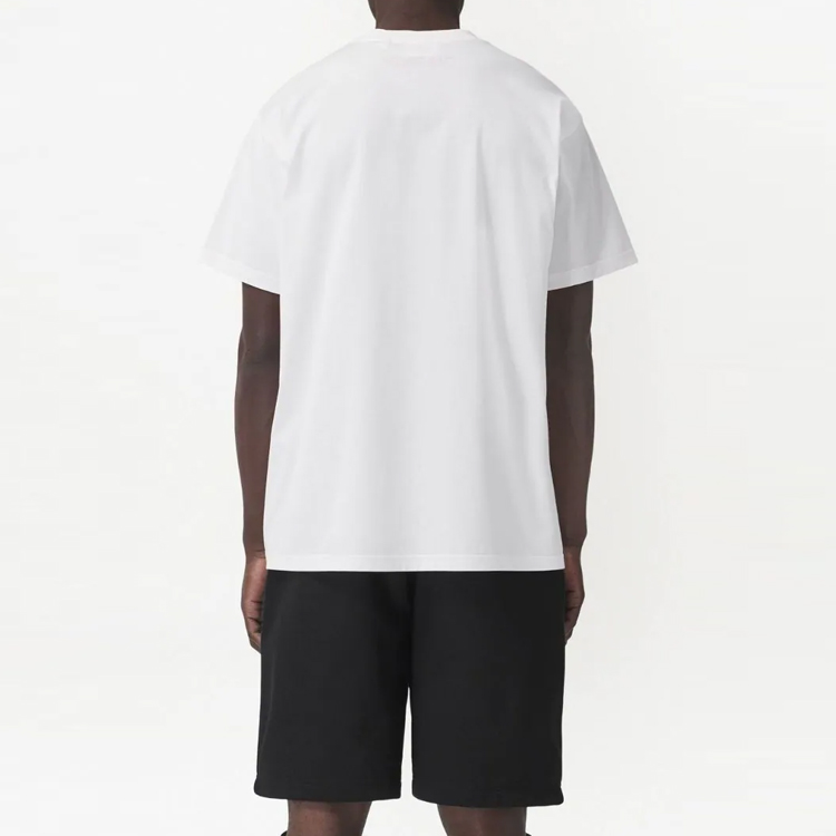 Burberry  White Alphabet Print Crew Neck Short Sleeve T-Shirt. 80483231 圖 5