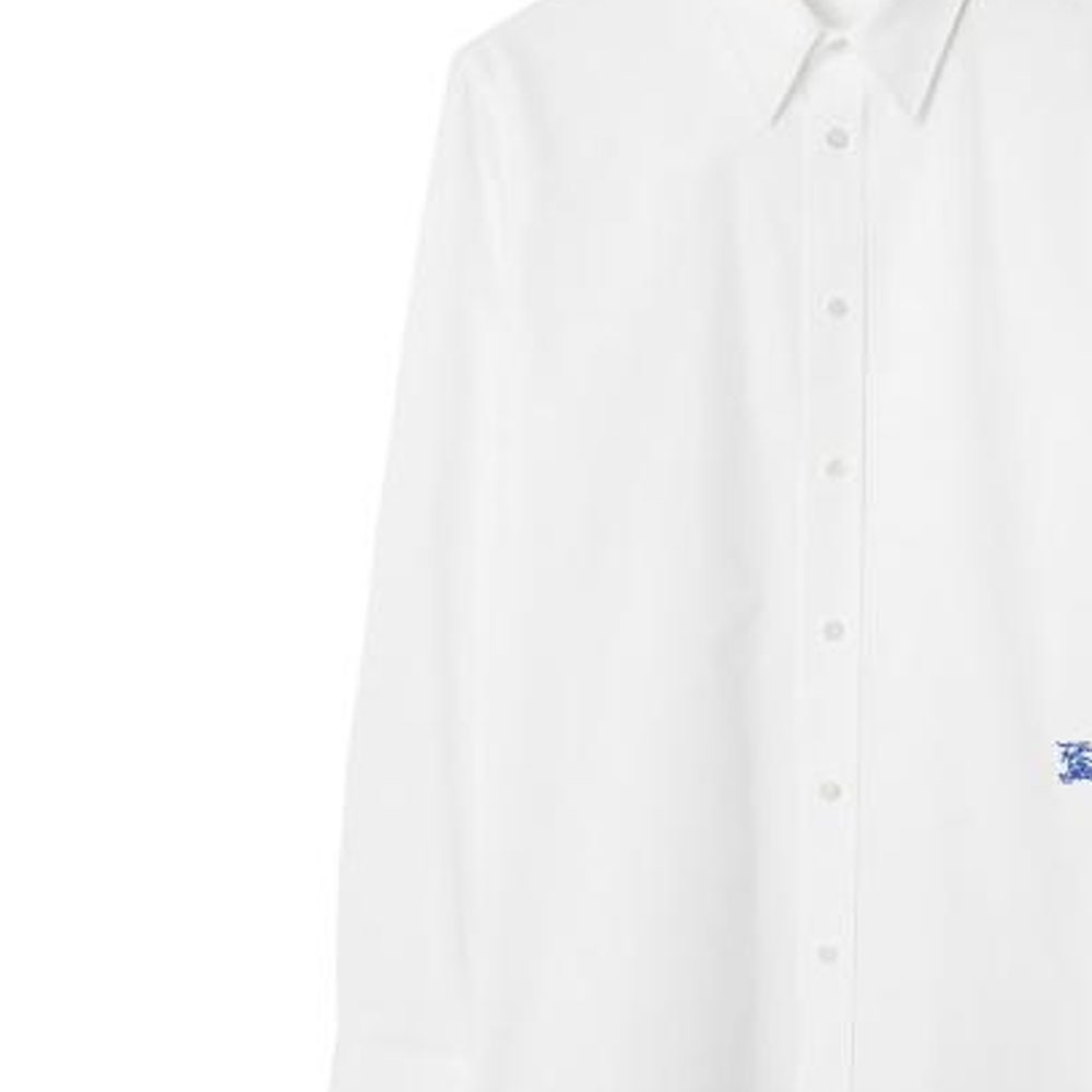 Burberry  White Casual Long Sleeve Shirt with Embroidered Pony Design 80790191 圖 6