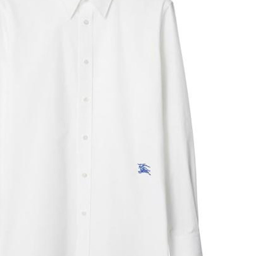 Burberry  White Casual Long Sleeve Shirt with Embroidered Pony Design 80790191 圖 7
