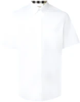 Burberry White Casual Short Sleeve Shirt with Check Pattern 40047201 Burberry White Casual Short Sleeve Shirt with Check Pattern 40047201