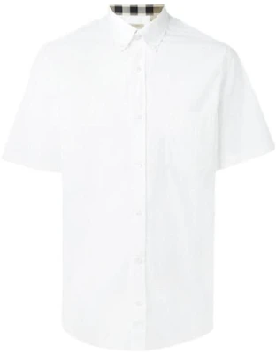 Burberry White Casual Short Sleeve Shirt with Check Pattern 40047201 Order Burberry White Casual Short Sleeve Shirt with Check Pattern 40047201