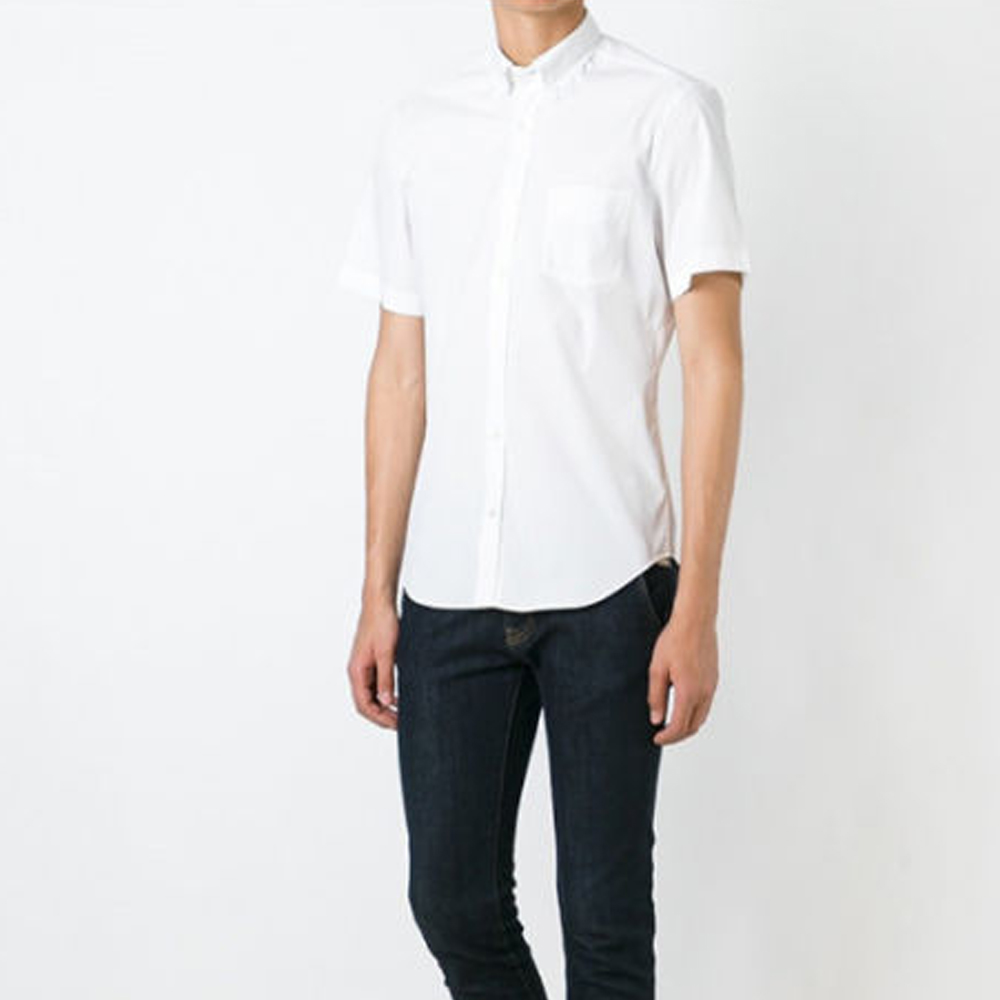 Burberry  White Casual Short Sleeve Shirt with Check Pattern 40047201 圖 3