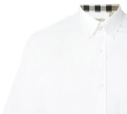 Burberry White Casual Short Sleeve Shirt with Check Pattern 40047201 Details for Burberry White Casual Short Sleeve Shirt with Check Pattern 40047201