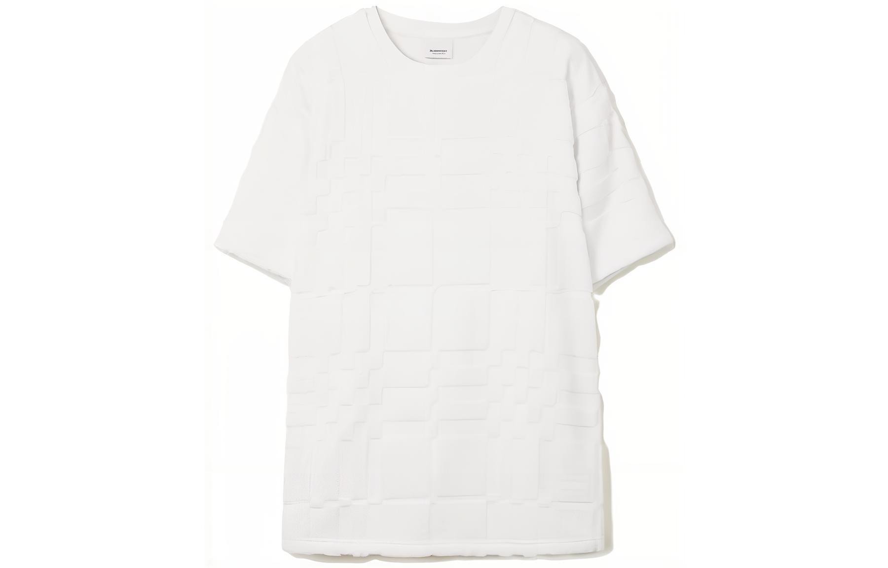 Buy Burberry  White Check Crewneck T-Shirt SS23 Collection 80714491